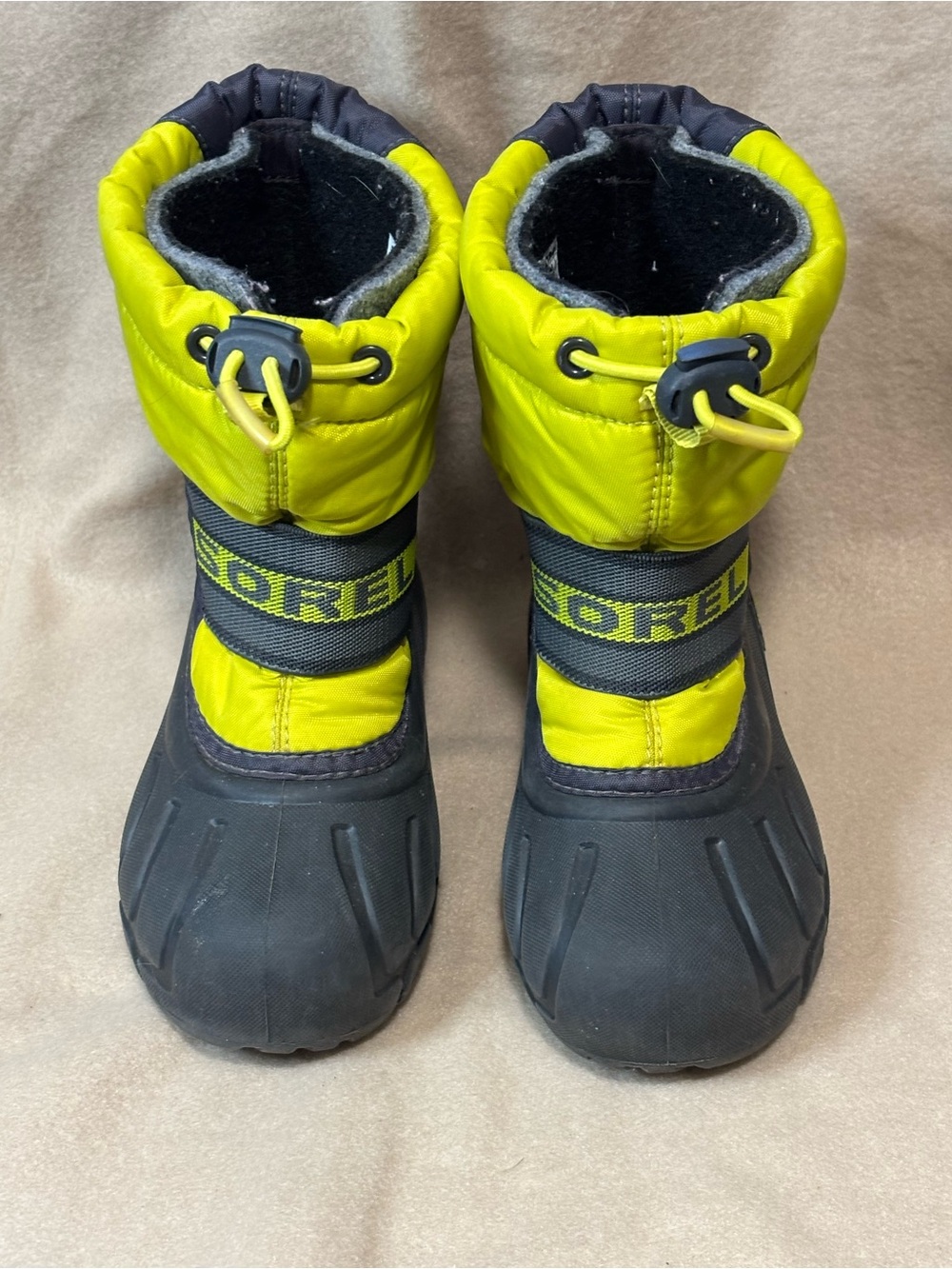 Sorel Kids' Yellow and Black Winter Boots Sz 10